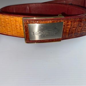 Crocodile Men's Brown Belt Size 51
Silver/Gold Croc Buckle With 15" Zip Pocket
